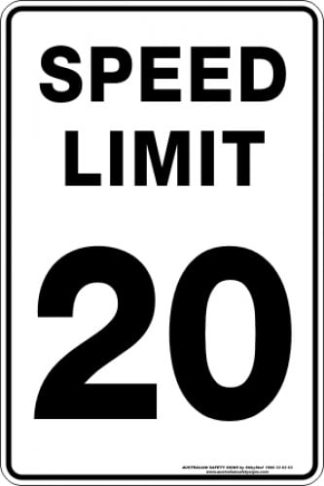 Traffic Signs SPEED LIMIT 20