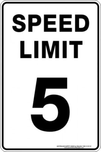 Parking Signs SPEED LIMIT 5