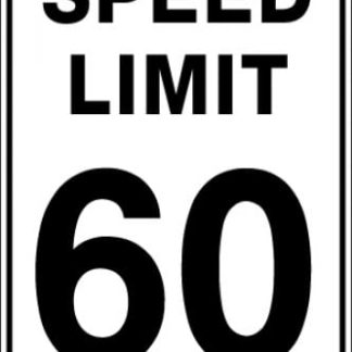Traffic Signs SPEED LIMIT 60