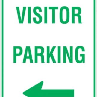 Parking Signs VISITOR PARKING ARROW LEFT