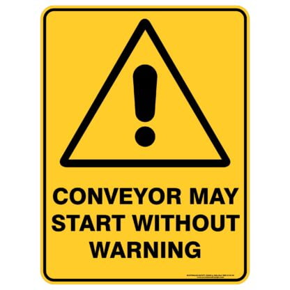 Conveyor May Start Without Warning