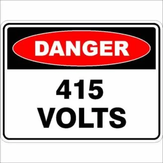 Danger Signs 415 VOLTS