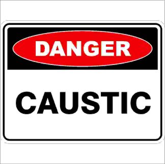 Danger Signs CAUSTIC