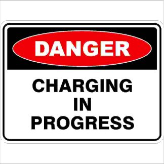 Danger Signs CHARGING IN PROGRESS