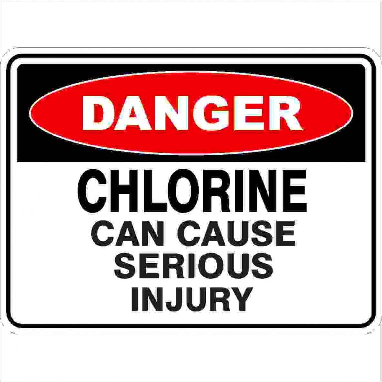 Chlorine Can Cause Serious Injury Buy Now Discount Safety Signs