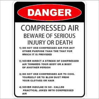 Danger Signs COMPRESSED AIR – DETAILED