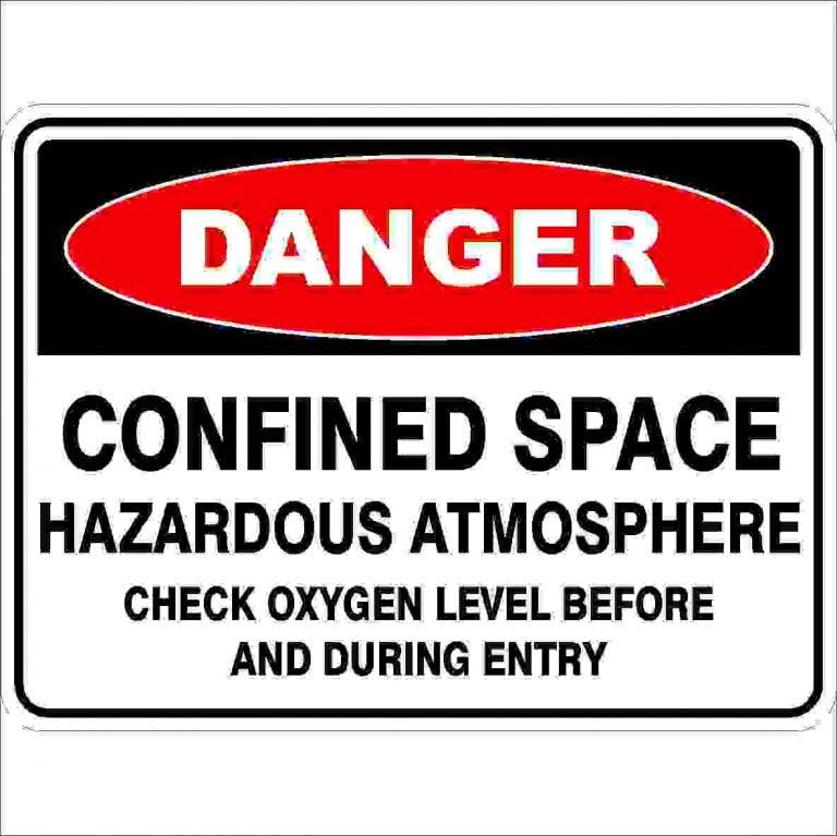 Confined Space Hazardous Atmosphere Check Oxygen Level Buy Now