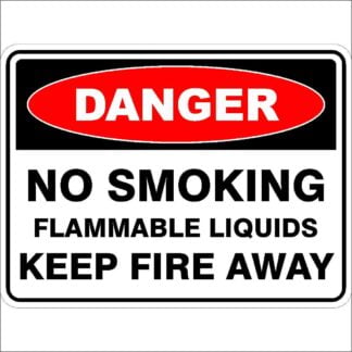 Danger Signs NO SMOKING FLAMMABLE LIQUIDS KEEP FIRE AWAY