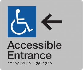 Braille Signs Accessible Toilet Sign DT-SILVER