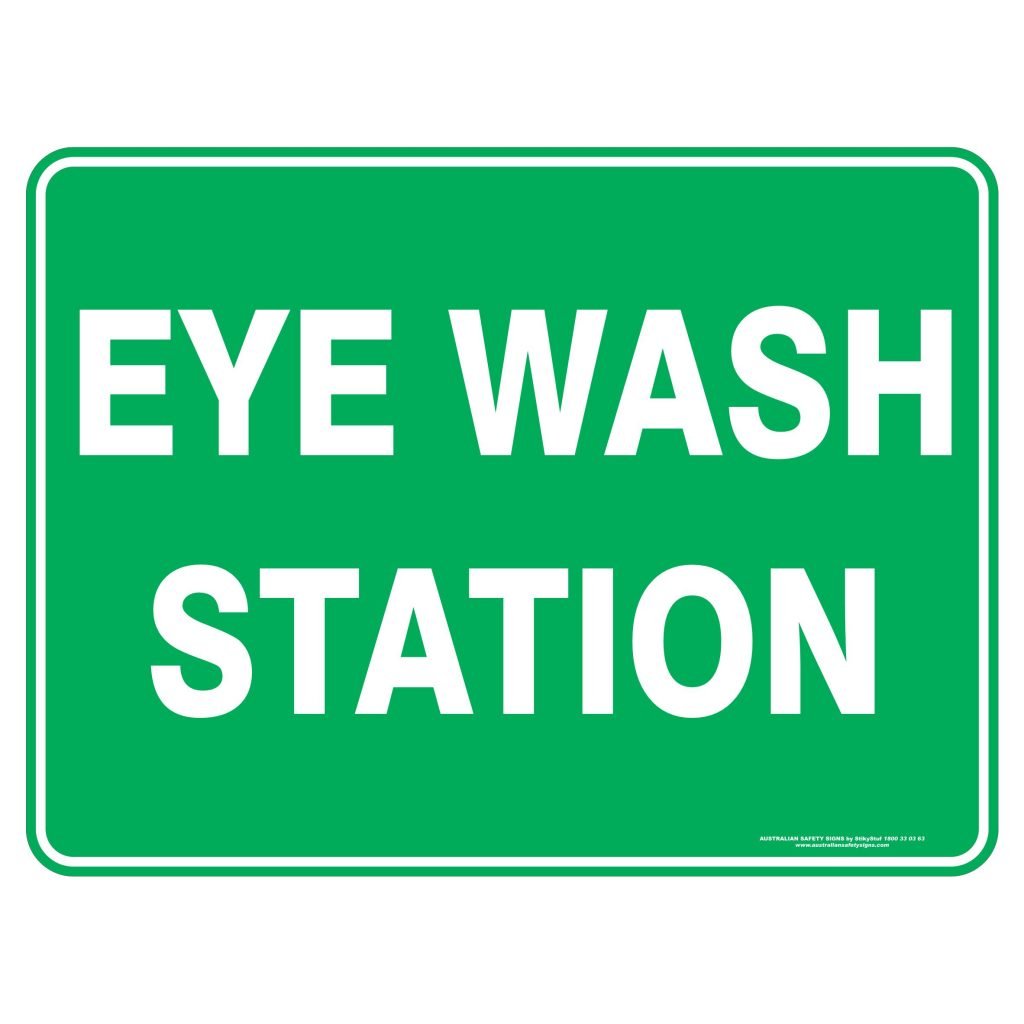 Printable Eye Wash Station Sign