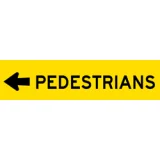 Temporary Traffic Signs PEDESTRIANS (ARROW LEFT)