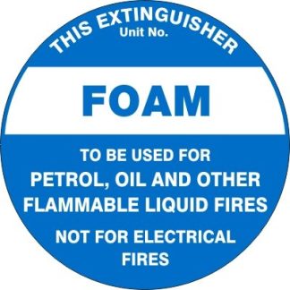 Fire Safety Signs EXTINGUISHER ID MARKER FOAM