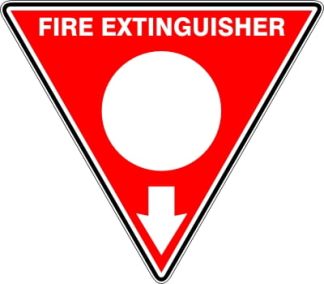 Fire Safety Signs EXTINGUISHER ID MARKER TRI POWDER