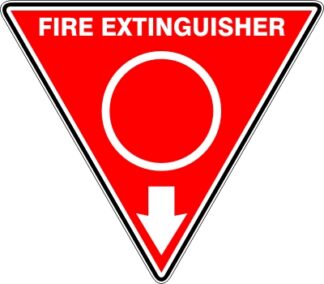 Fire Safety Signs EXTINGUISHER ID MARKER TRI WATER