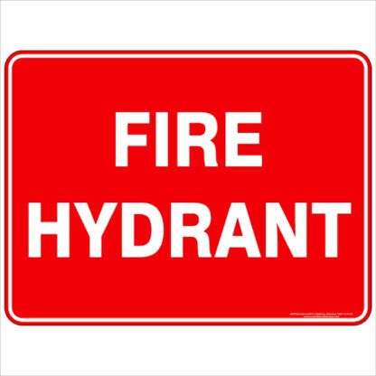 Fire Safety Signs FIRE HYDRANT TEXT