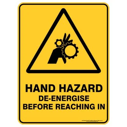 Hand Hazard De-enrgise Before Reaching In