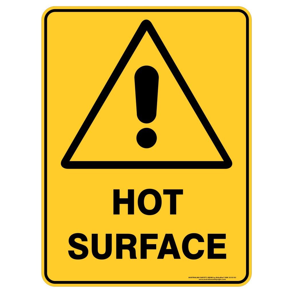HOT SURFACE Buy Now Discount Safety Signs Australia