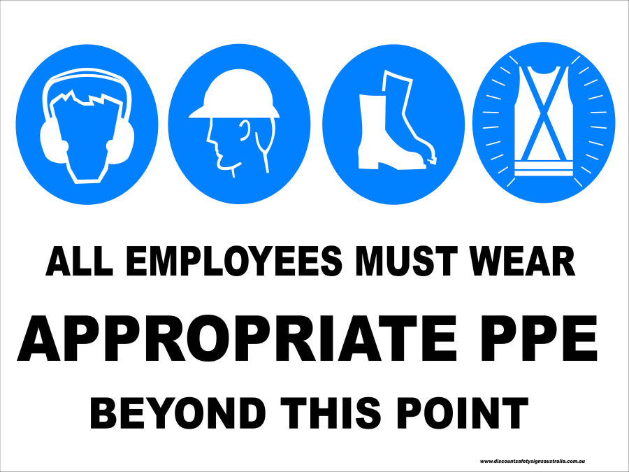 Multi-Condition PPE Signs APPROPRIATE PPE - BEYOND THIS POINT