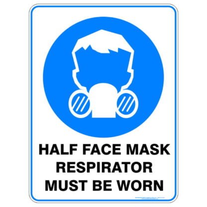 Half Face Mask Respirator Must Be Worn