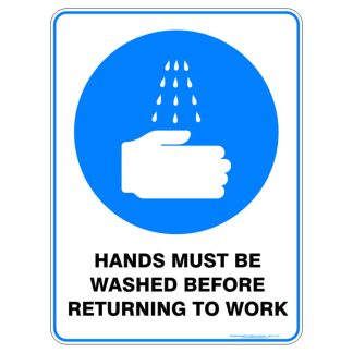 Hands Must Be Washed Before Returning To Work