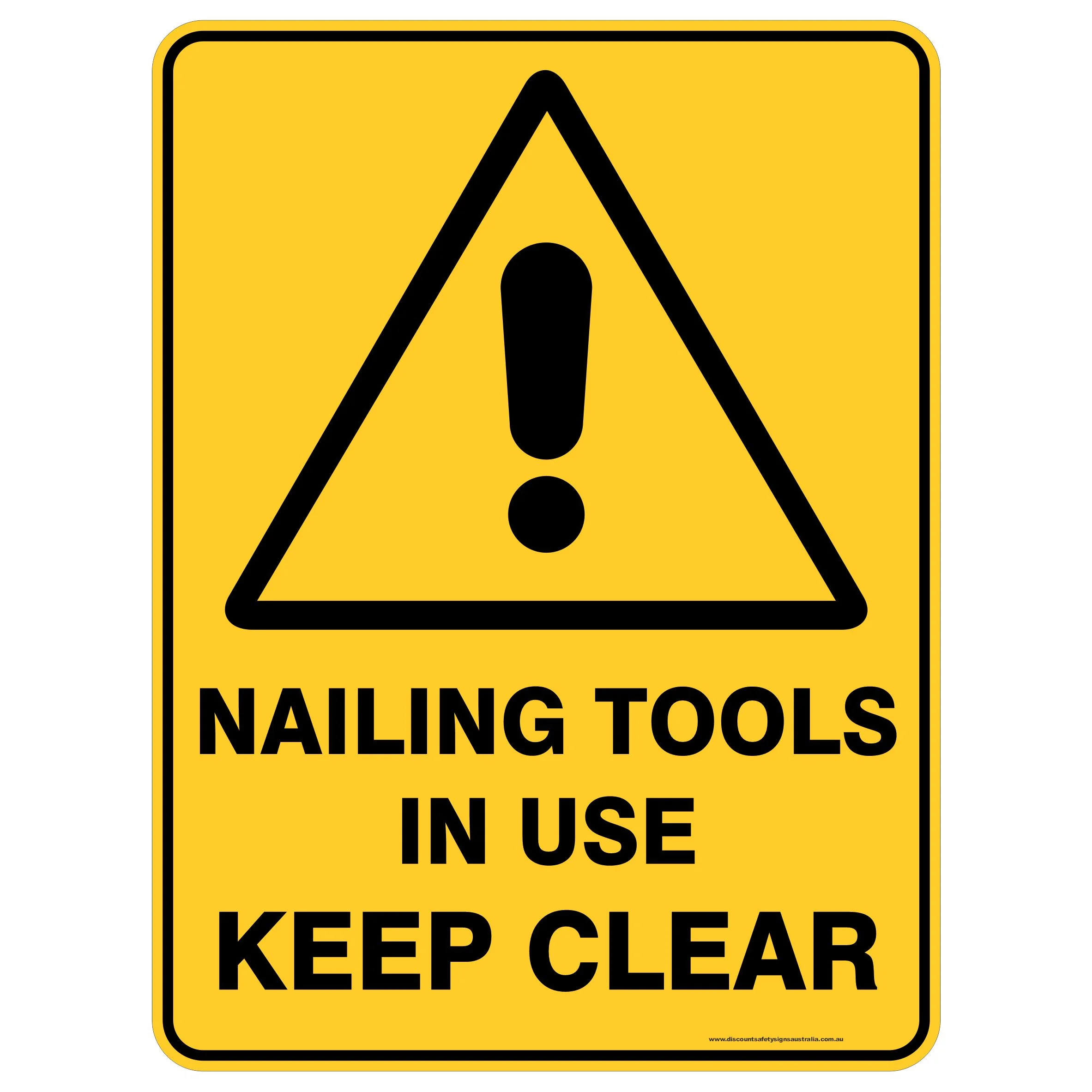 Nailing Tools In Use Keep Clear