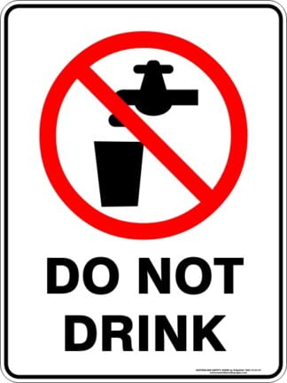 Prohibition Signs DO NOT DRINK