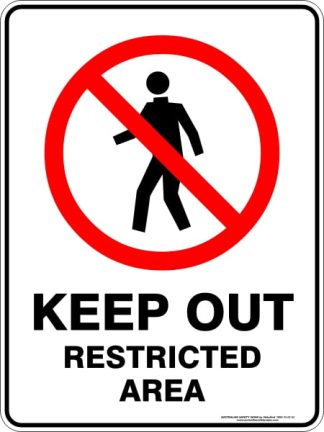 Prohibition Signs KEEP OUT RESTRICTED AREA