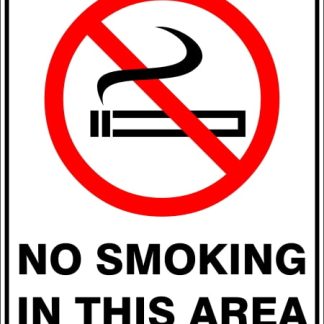 Prohibition Signs NO SMOKING IN THIS AREA