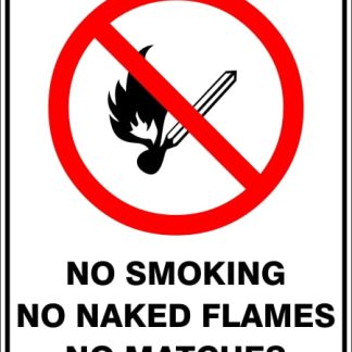 Prohibition Signs NO SMOKING NO NAKED FLAMES NO MATCHES
