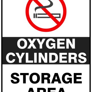 Prohibition Signs OXYGEN CYLINDERS STORAGE AREA