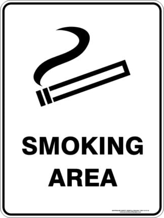 Prohibition Signs SMOKING AREA