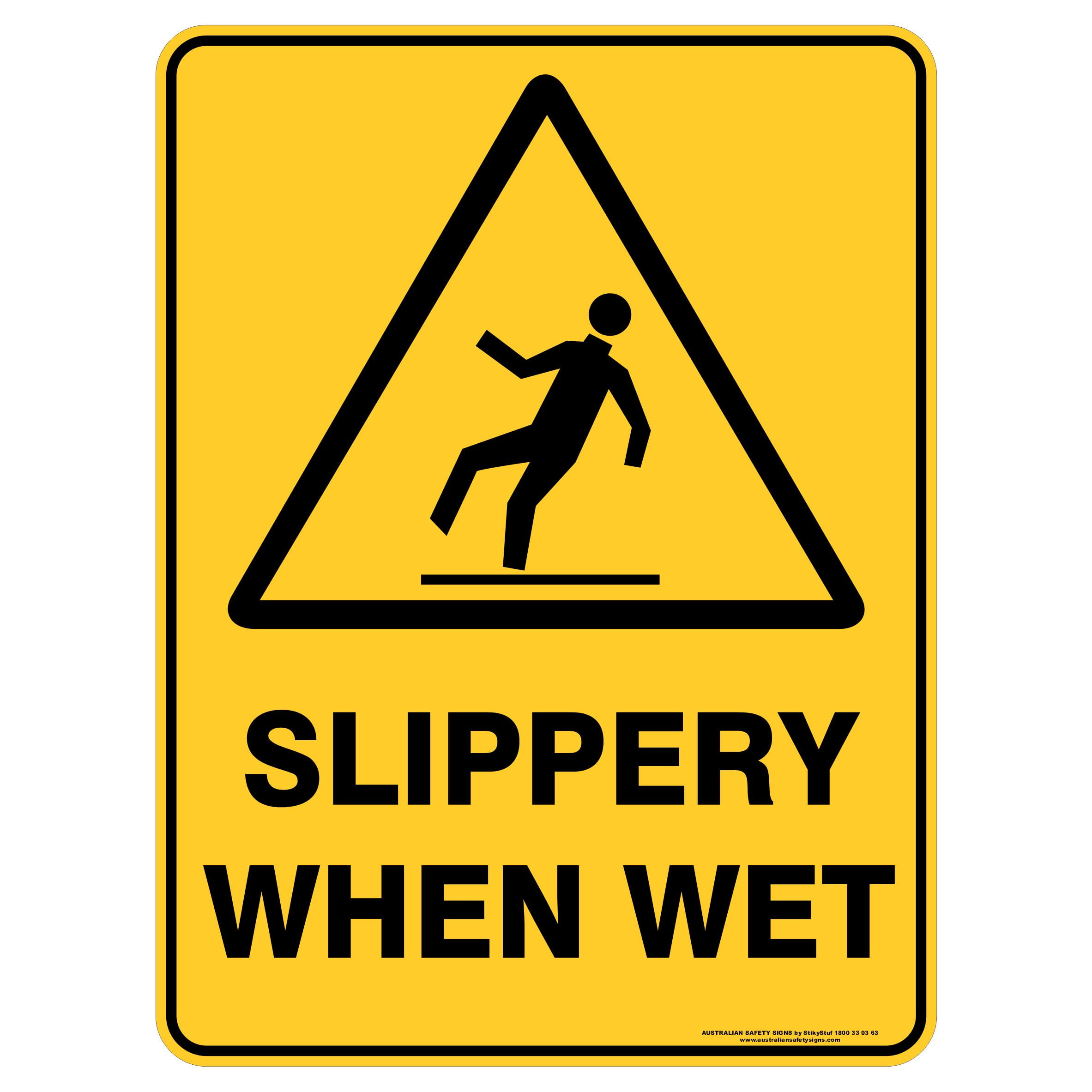 Warning Signs Slippery When Wet Ebay