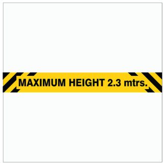 Maximum Height Overhead Sign
