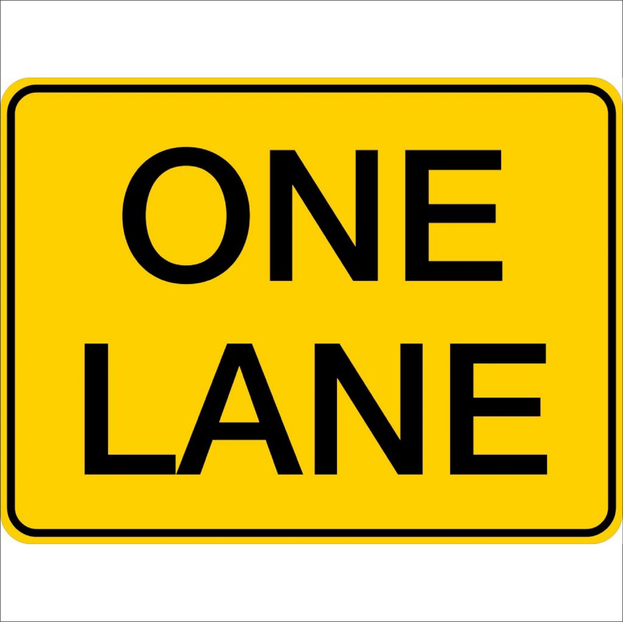 ONE LANE Discount Safety Signs Australia