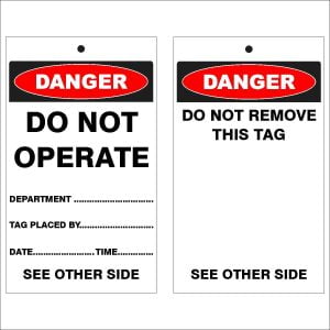 Danger - Do Not Operate