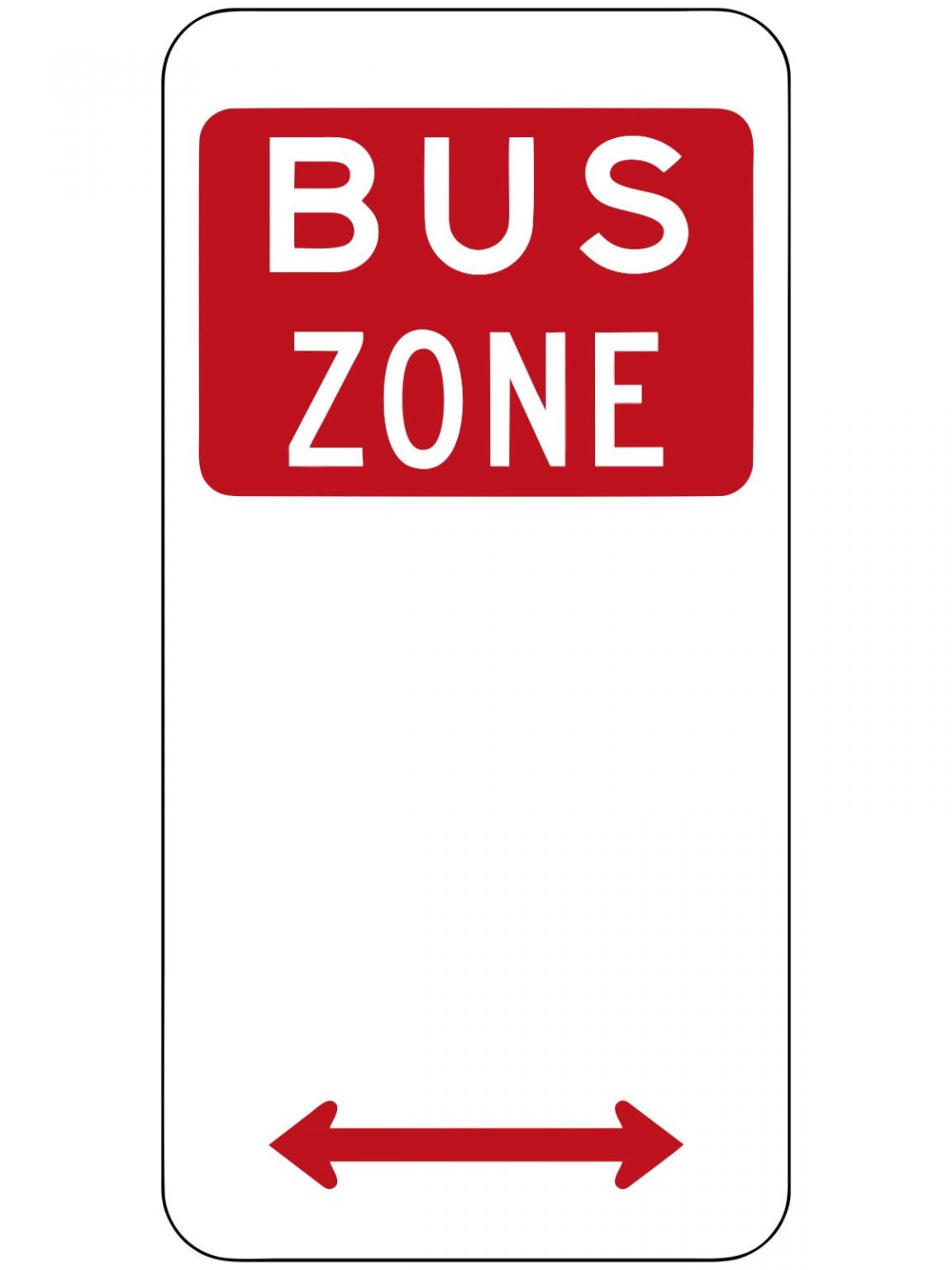 Bus Zone Sign (Regulatory) (Left or Right) Buy Now Discount Safety