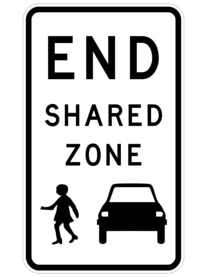End Shared Zone Sign (regulatory)