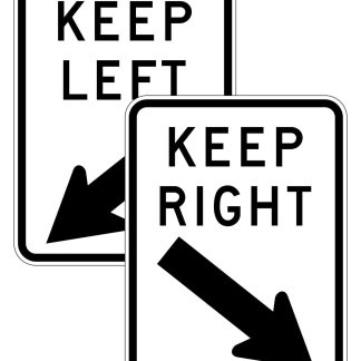Keep (left Or Right) Sign