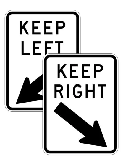 Keep (left Or Right) Sign