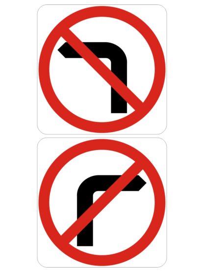 No (left Or Right) Turn Sign
