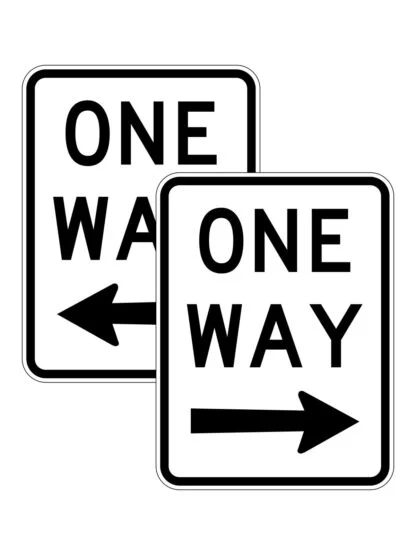 One Way (left Or Right) Sign