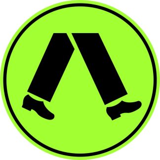 Pedestrian Crossing Sign (fluro Green-yellow)