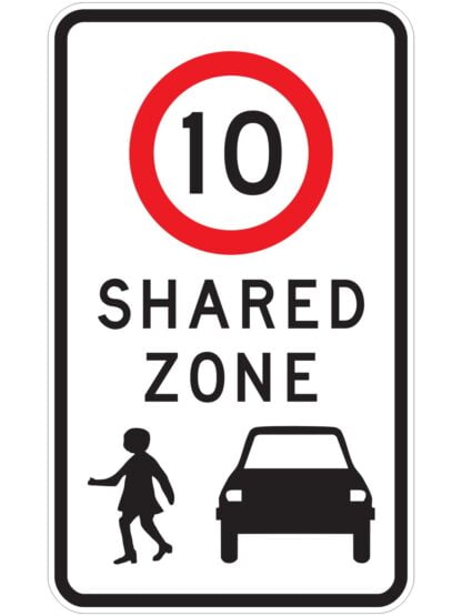 Shared Zone Sign (regulatory)