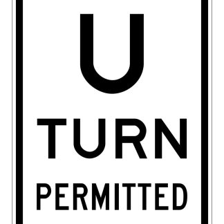 U Turn Permitted Sign