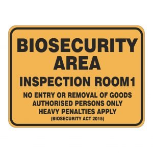 Biosecurity Area Inspection Room #(number)