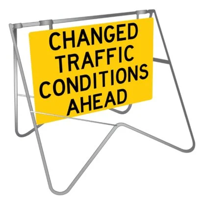 Changed Traffic Conditions Swing Stand Sign