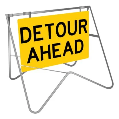 Detour Ahead Swing Stand Sign