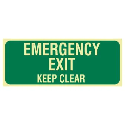 Exit Sign - Emergency Exit Keep Clear
