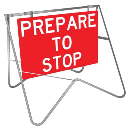 Prepare To Stop Swing Stand Sign