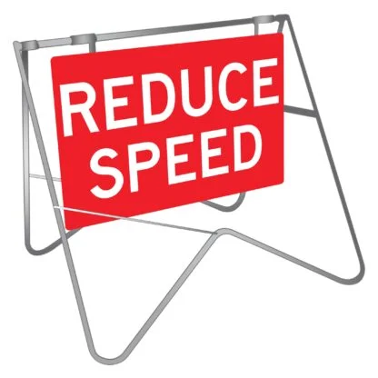 Reduce Speed Swing Stand Sign